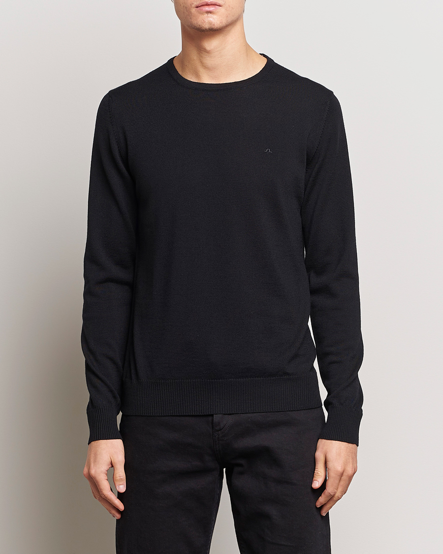 Herr |  | J.Lindeberg | Lyle True Merino Crew Neck Pullover Black