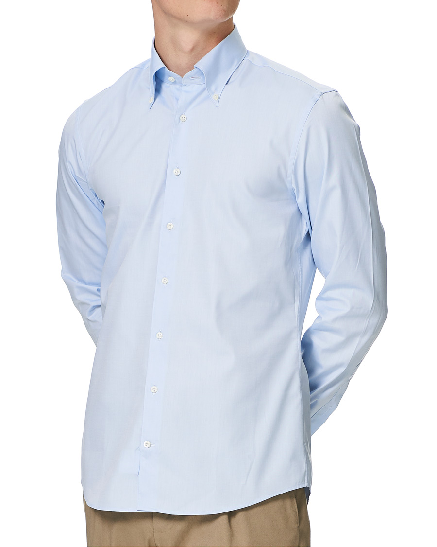 Herre | Skjorter | Stenströms | Slimline Button Down Shirt Light Blue