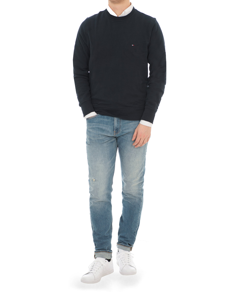 Herre | Trøjer | Tommy Hilfiger | Cotton Crew Neck Sweatshirt Sky Captain