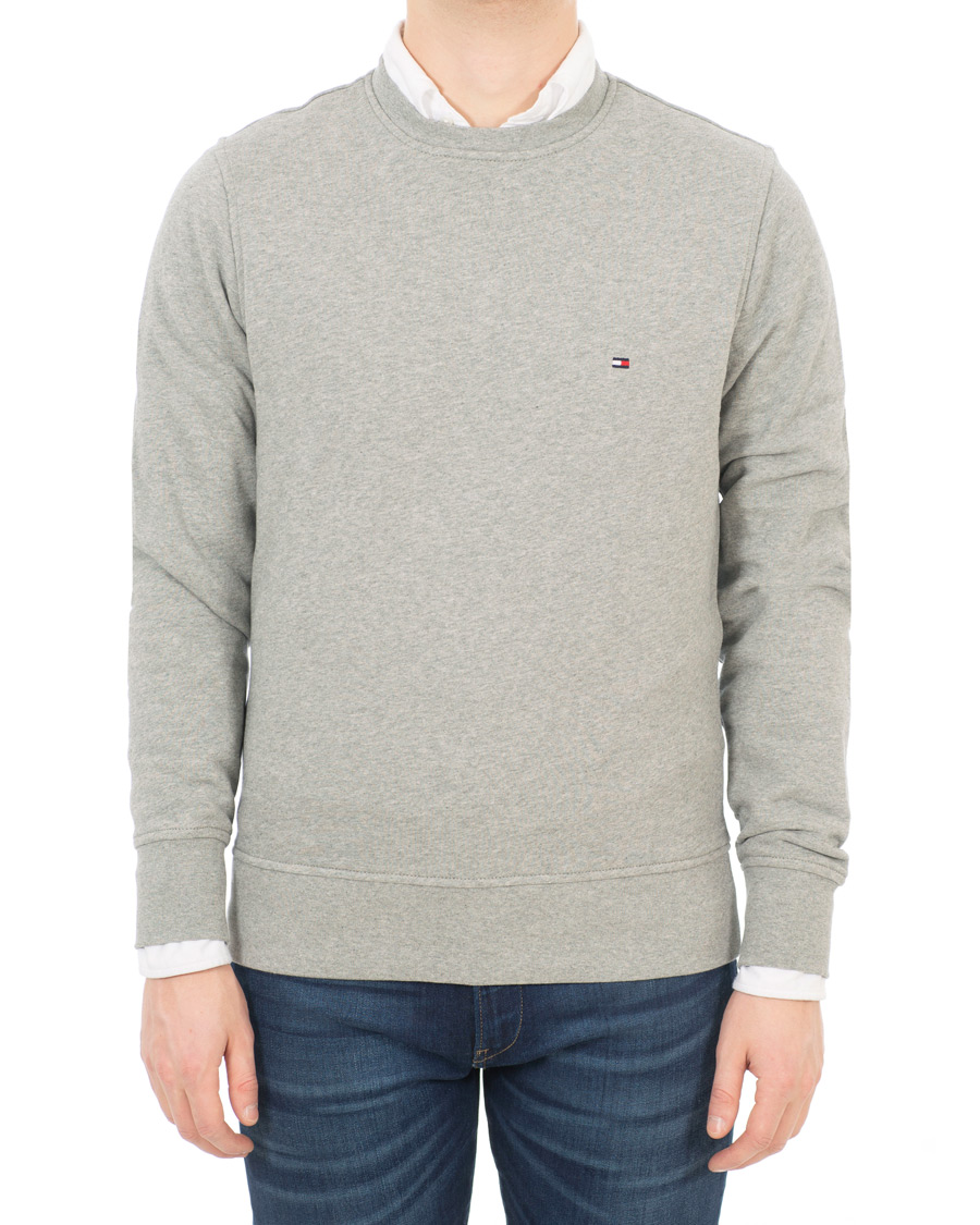Herre | Trøjer | Tommy Hilfiger | Cotton Crew Neck Sweatshirt Cloud Heather