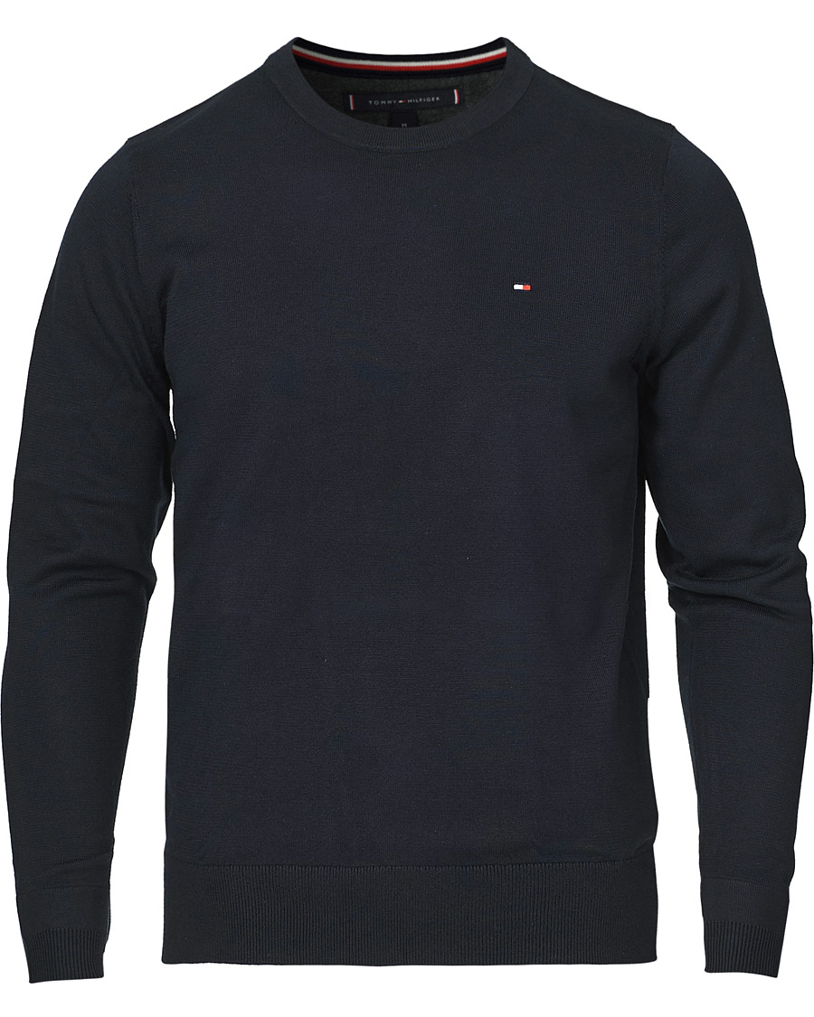 Herre | Trøjer | Tommy Hilfiger | Cotton/Silk Crew Neck Pullover Sky Captain