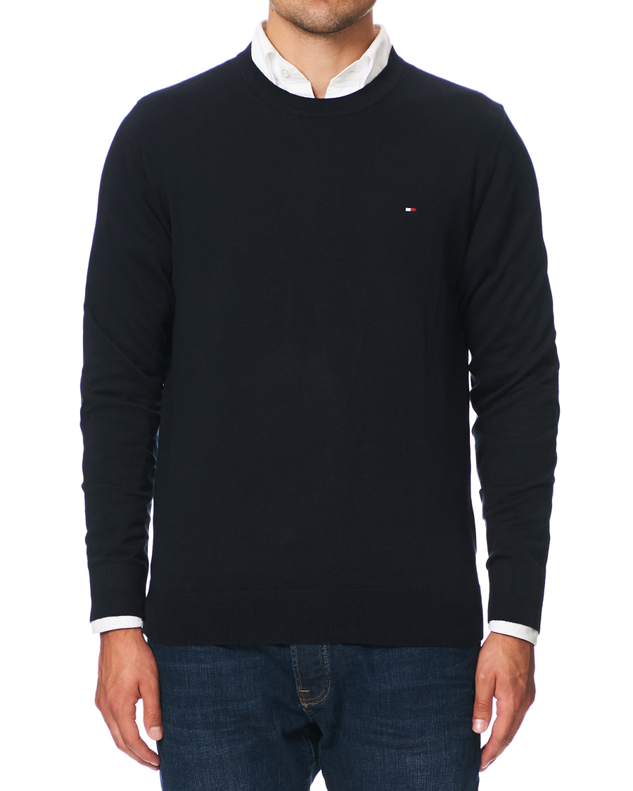 Herre | Trøjer | Tommy Hilfiger | Cotton/Silk Crew Neck Pullover Sky Captain