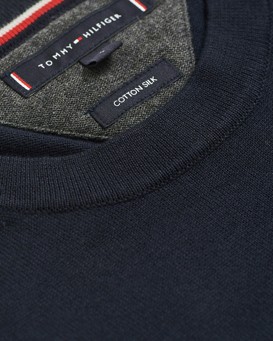 Herre | Trøjer | Tommy Hilfiger | Cotton/Silk Crew Neck Pullover Sky Captain