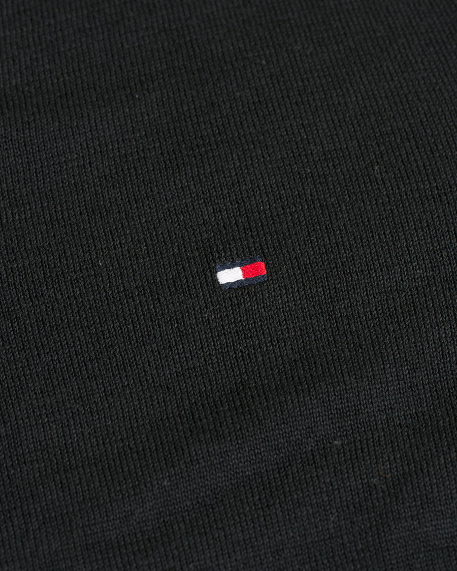 Herre | Trøjer | Tommy Hilfiger | Cotton/Silk V-Neck Pullover Flag Black