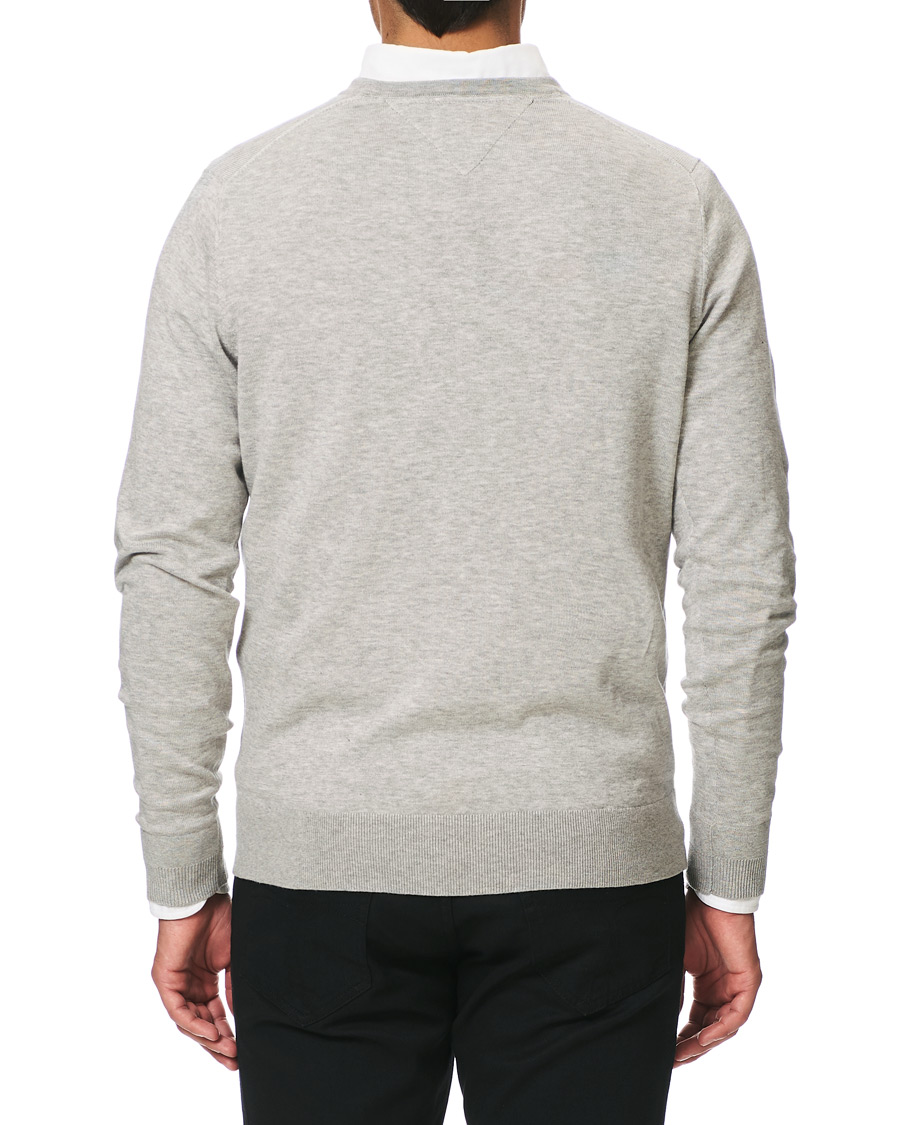 Herre | Trøjer | Tommy Hilfiger | Cotton/Silk V-Neck Pullover Cloud Heather