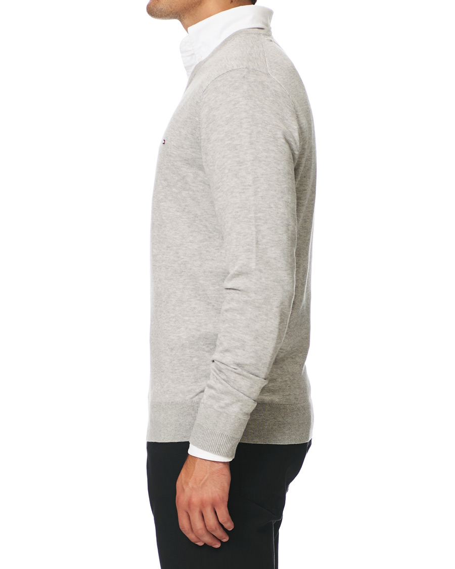 Herre | Trøjer | Tommy Hilfiger | Cotton/Silk V-Neck Pullover Cloud Heather