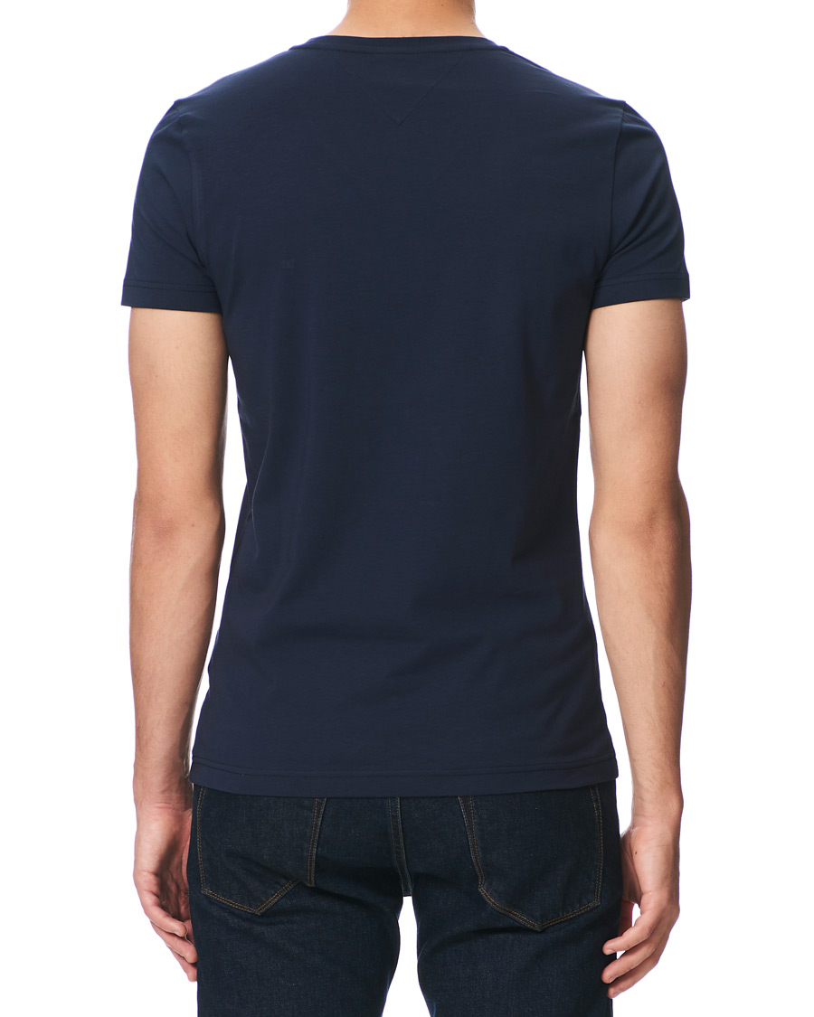 Herre | T-Shirts | Tommy Hilfiger | Slim Fit Stretch V-Neck Tee Navy Blazer