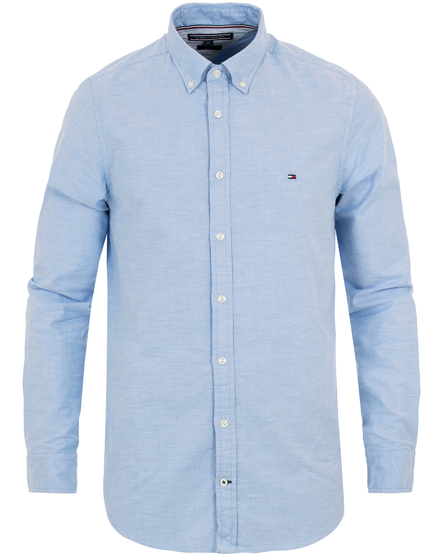 Tommy Hilfiger Slim Fit Stretch Oxford Light Blue - CareOfCarl.dk