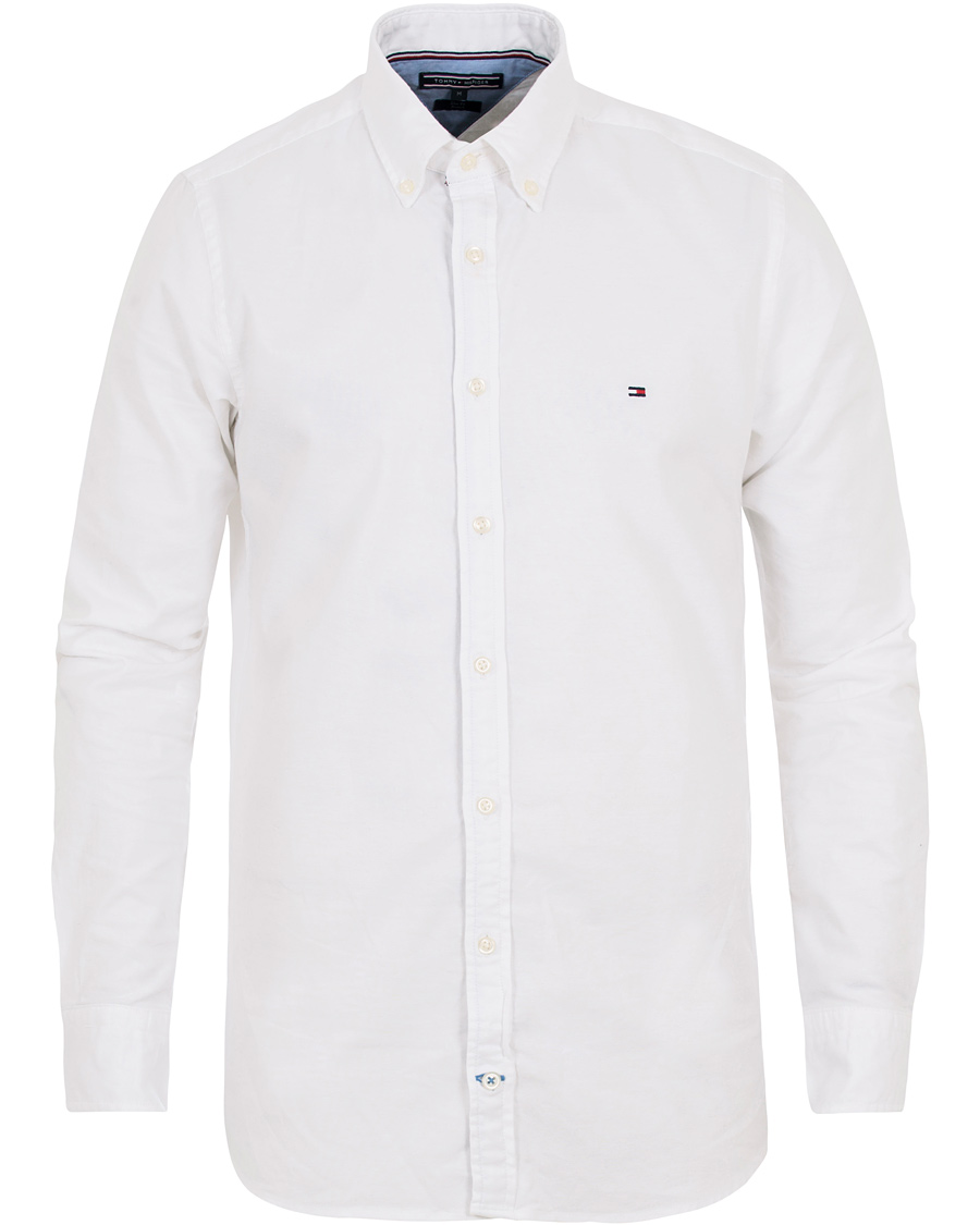 Herre | Skjorter | Tommy Hilfiger | Slim Fit Stretch Oxford Shirt Bright White