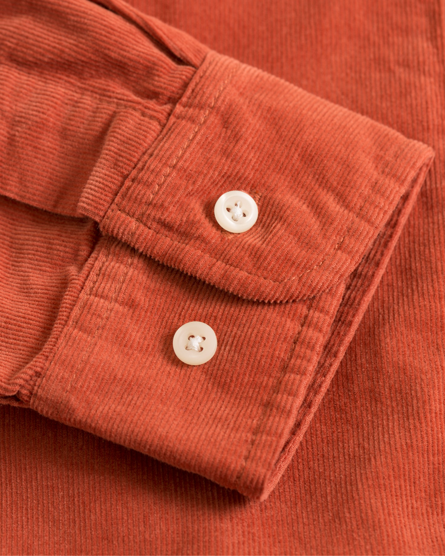 Herre | Skjorter | WACAY | Gusto Baby Cord Shirt Coral