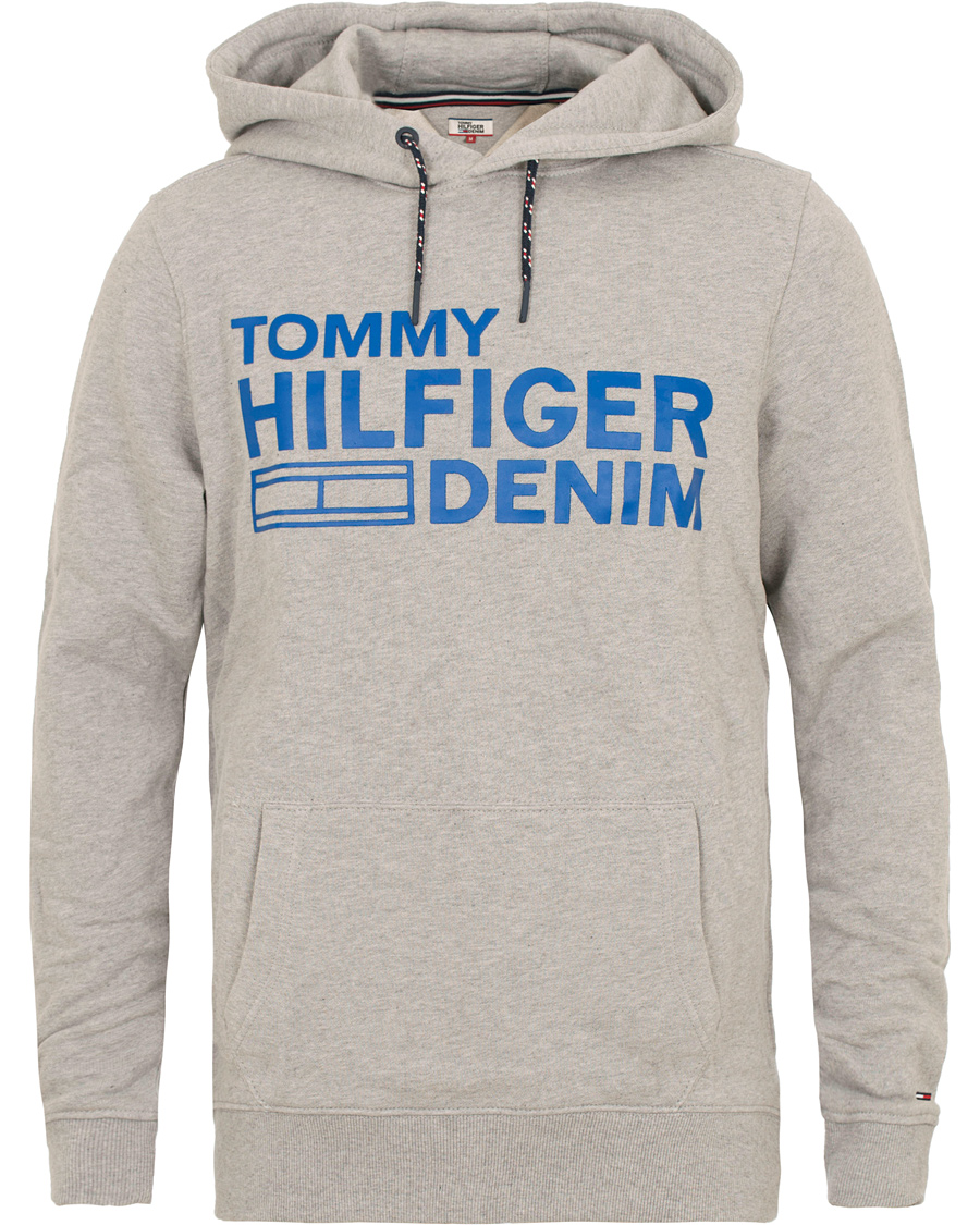 Herre | Trøjer | Tommy Hilfiger Denim | Branded Logo Hoodie Grey