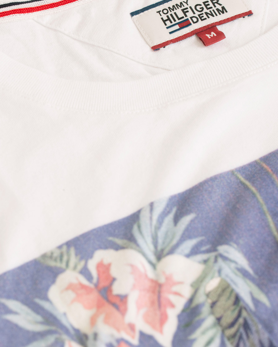 Herre | T-Shirts | Tommy Hilfiger Denim | Logo Crew Neck Tee White