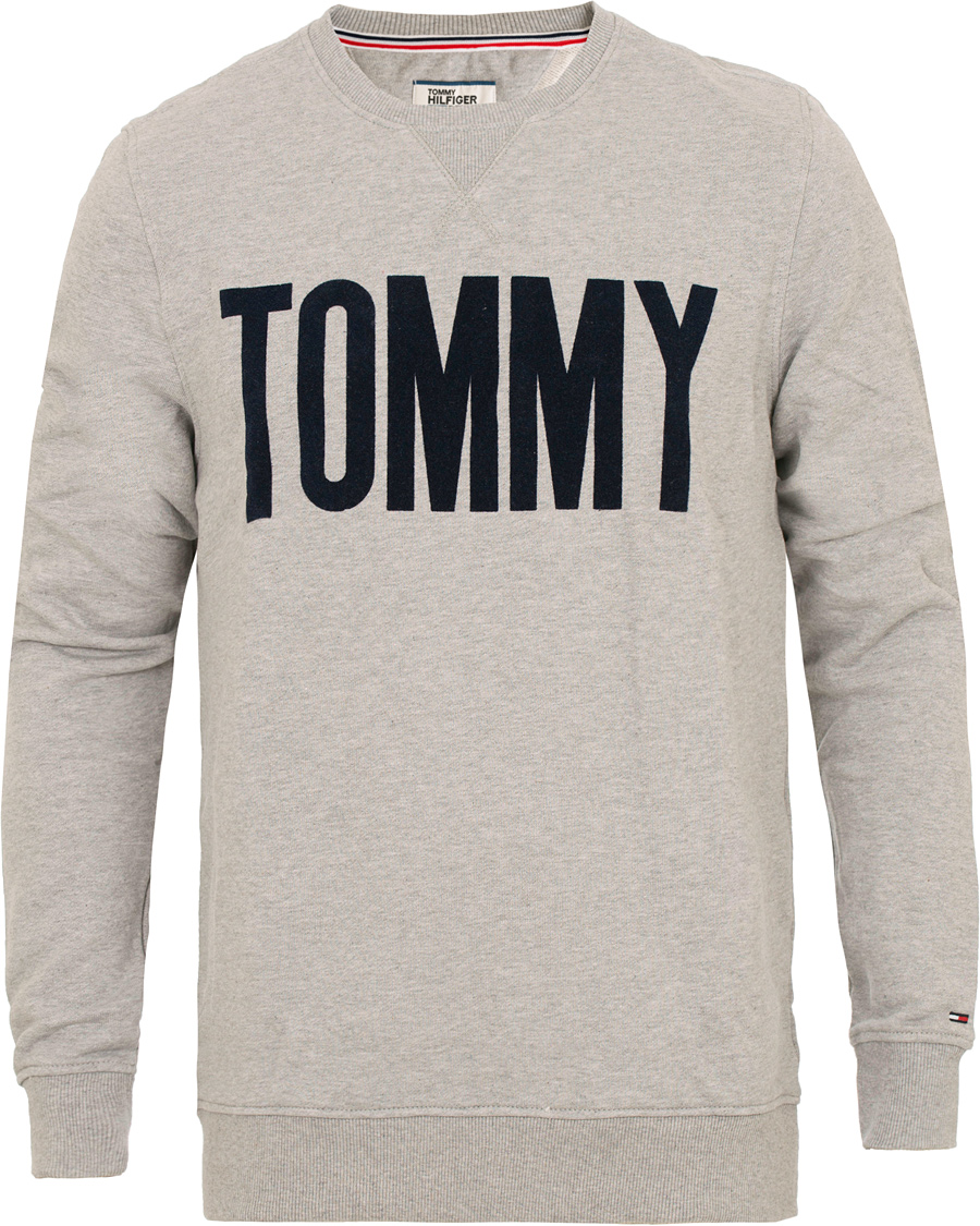 Herre | Trøjer | Tommy Hilfiger Denim | Logo Crew Neck Sweatshirt Grey