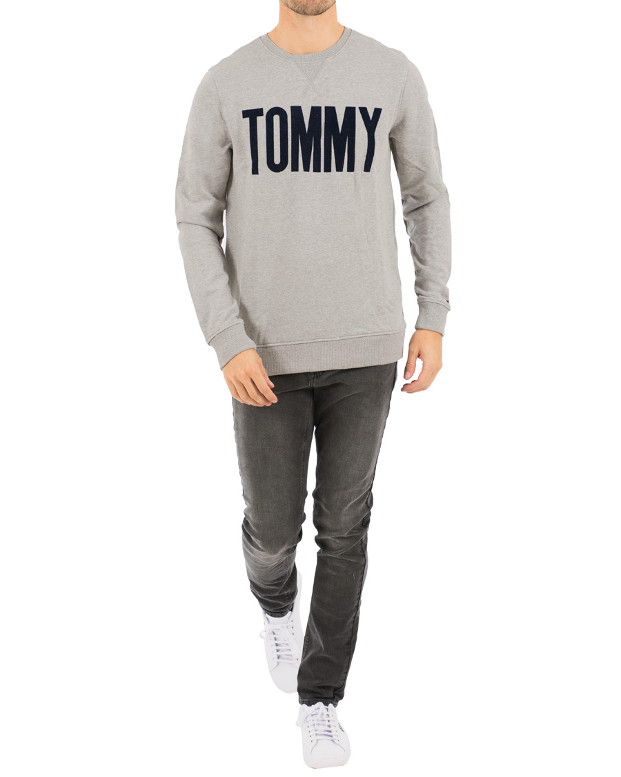 Herre | Trøjer | Tommy Hilfiger Denim | Logo Crew Neck Sweatshirt Grey