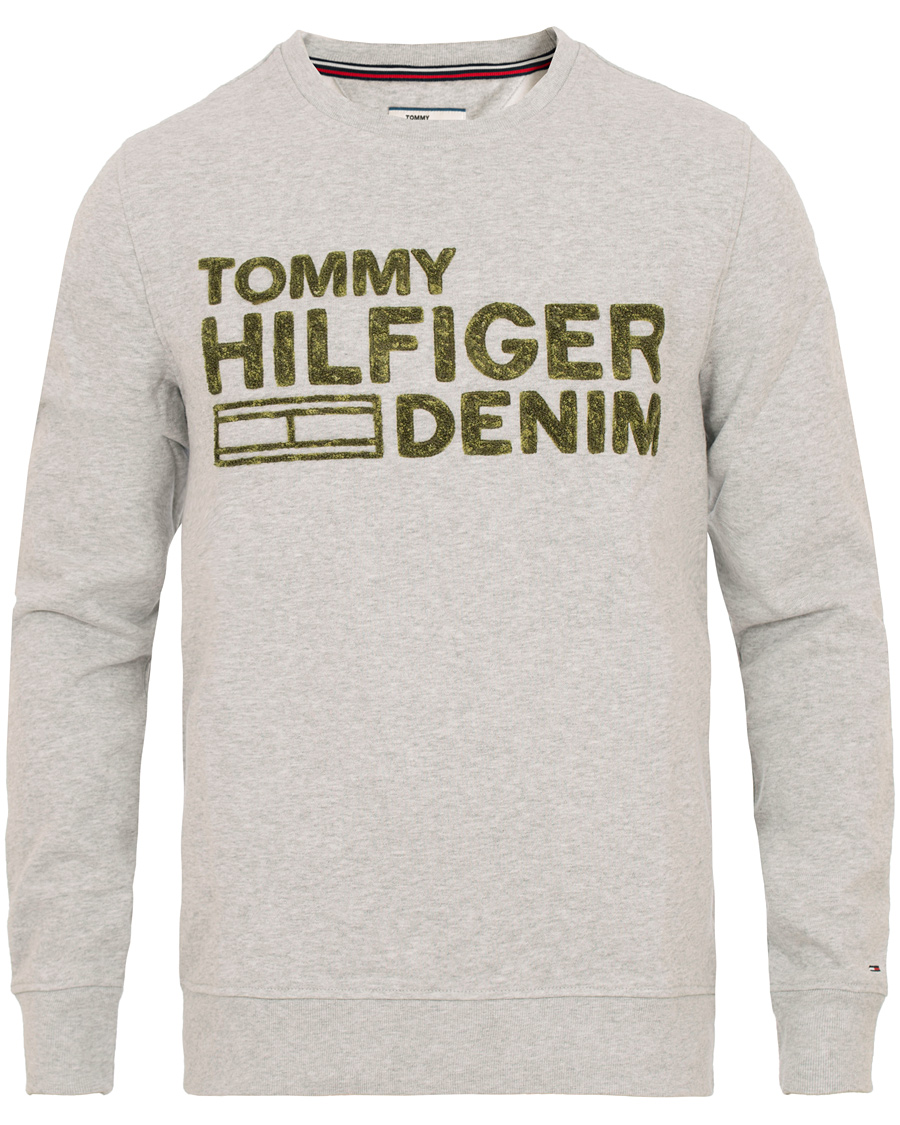 Herre | Trøjer | Tommy Hilfiger Denim | Logo Crew Neck Sweatshirt Grey