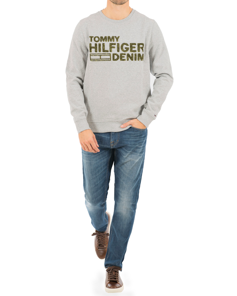 Herre | Trøjer | Tommy Hilfiger Denim | Logo Crew Neck Sweatshirt Grey