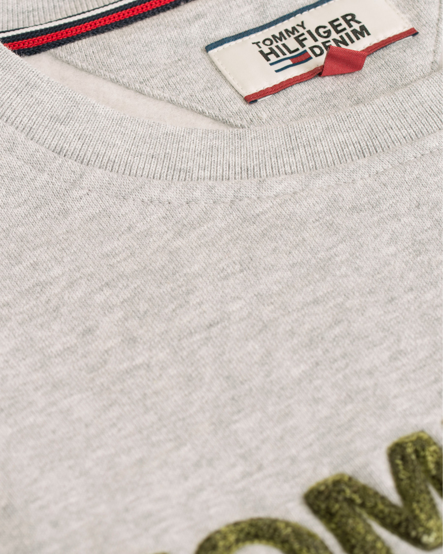 Herre | Trøjer | Tommy Hilfiger Denim | Logo Crew Neck Sweatshirt Grey