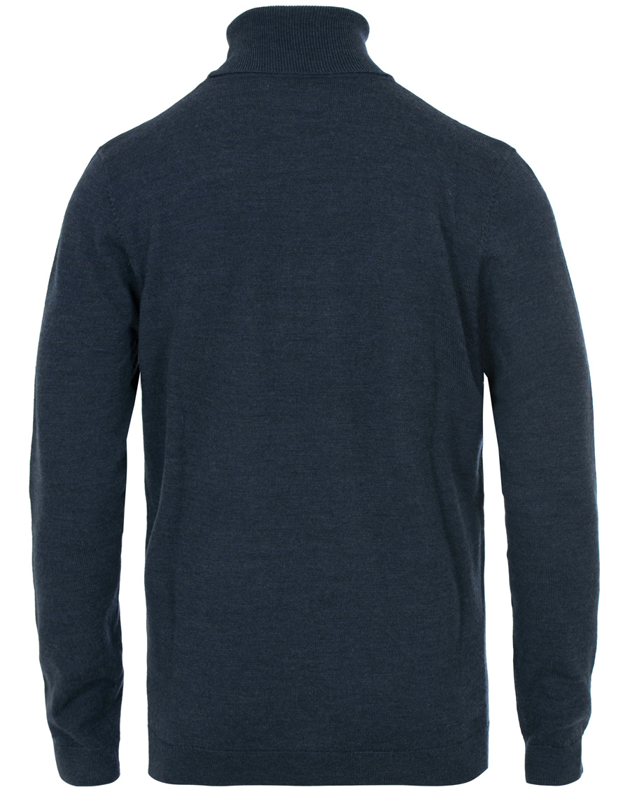 Herre | Trøjer | A Day's March | Merino Roll Neck Midnight Melange