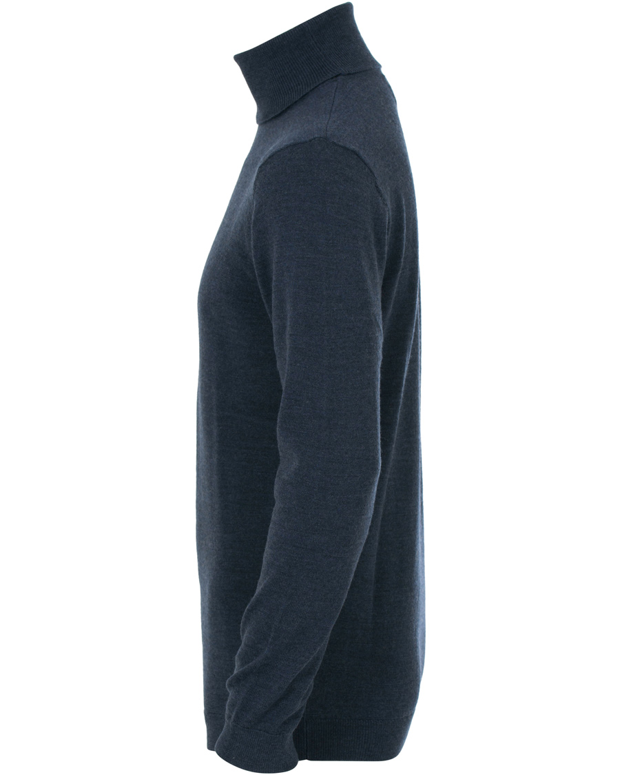 Herre | Trøjer | A Day's March | Merino Roll Neck Midnight Melange