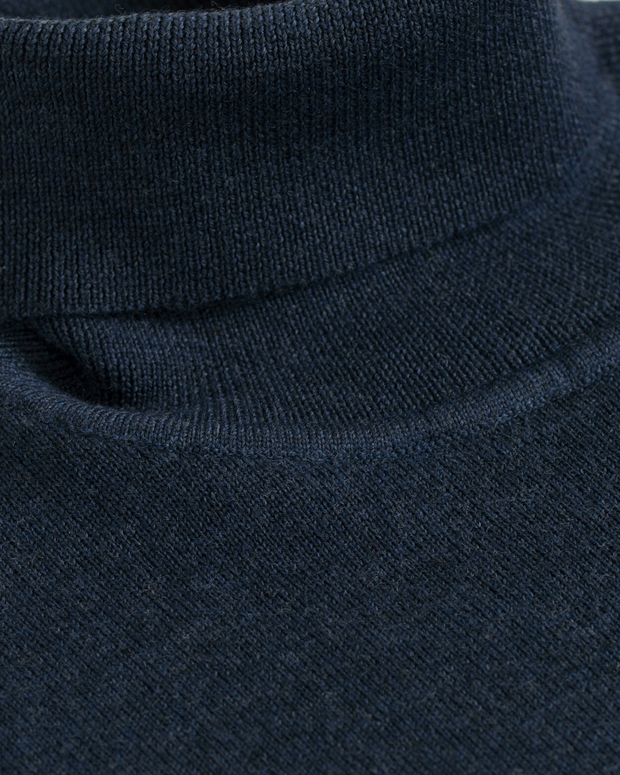 Herre | Trøjer | A Day's March | Merino Roll Neck Midnight Melange