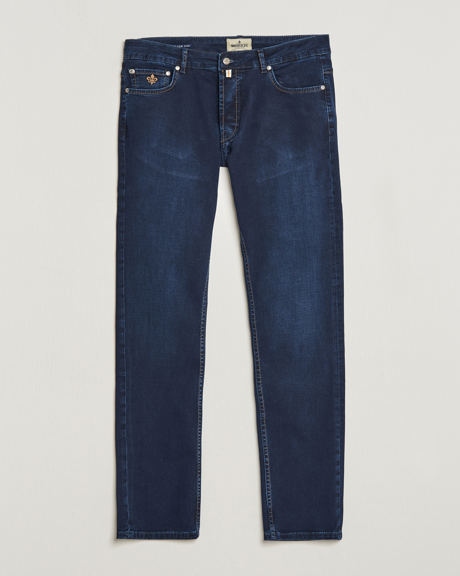 Herre | Tapered fit | Morris | Steve Satin Jeans Dark Blue