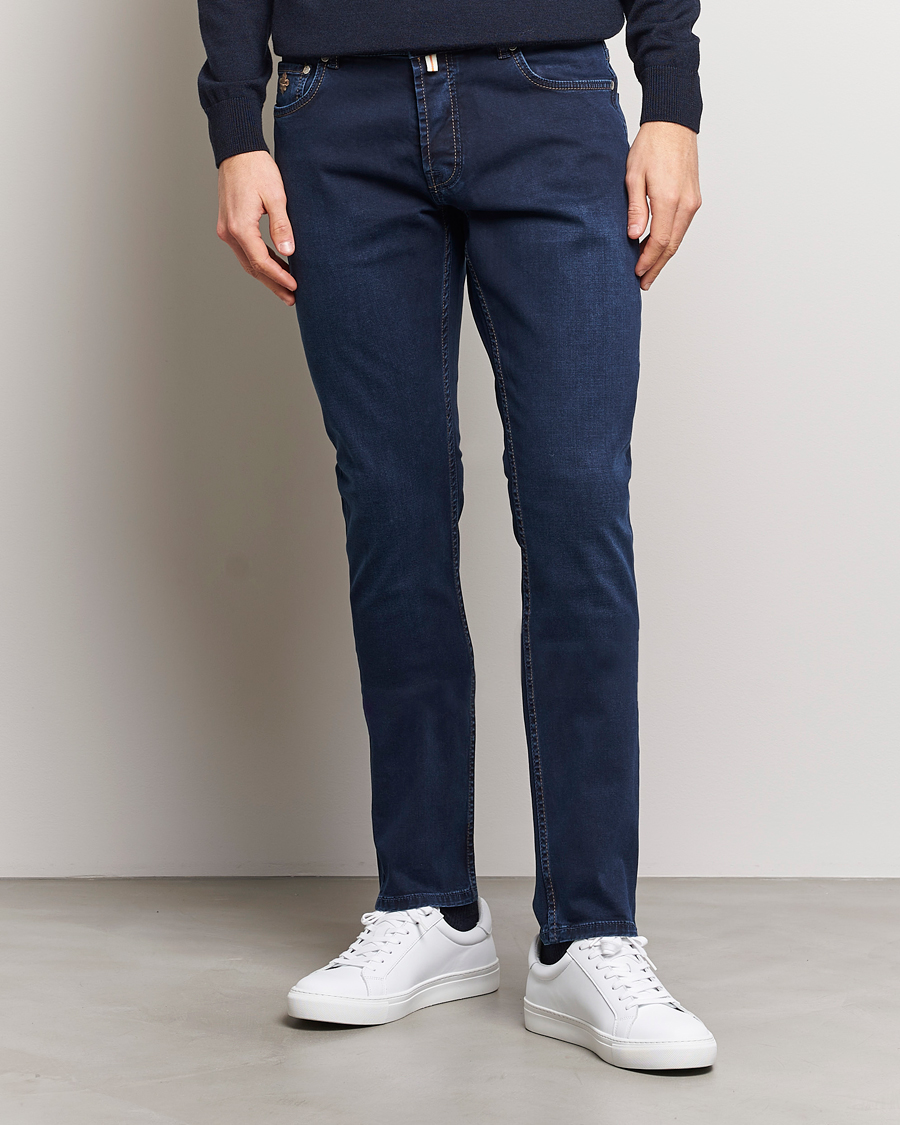 Herre | Afdelinger | Morris | Steve Satin Jeans Dark Blue