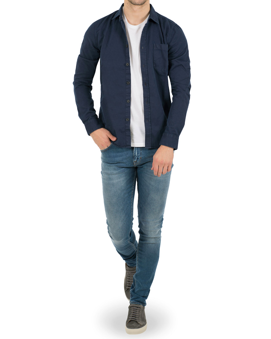 Herre | Skjorter | Nudie Jeans | Henry Pigment Dyed Shirt Midnight