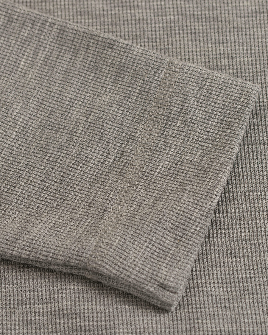 Herre | Trøjer | BOSS ORANGE | BOSS Casual Trix Fine Heather Waffle Henley Mid Grey Melange