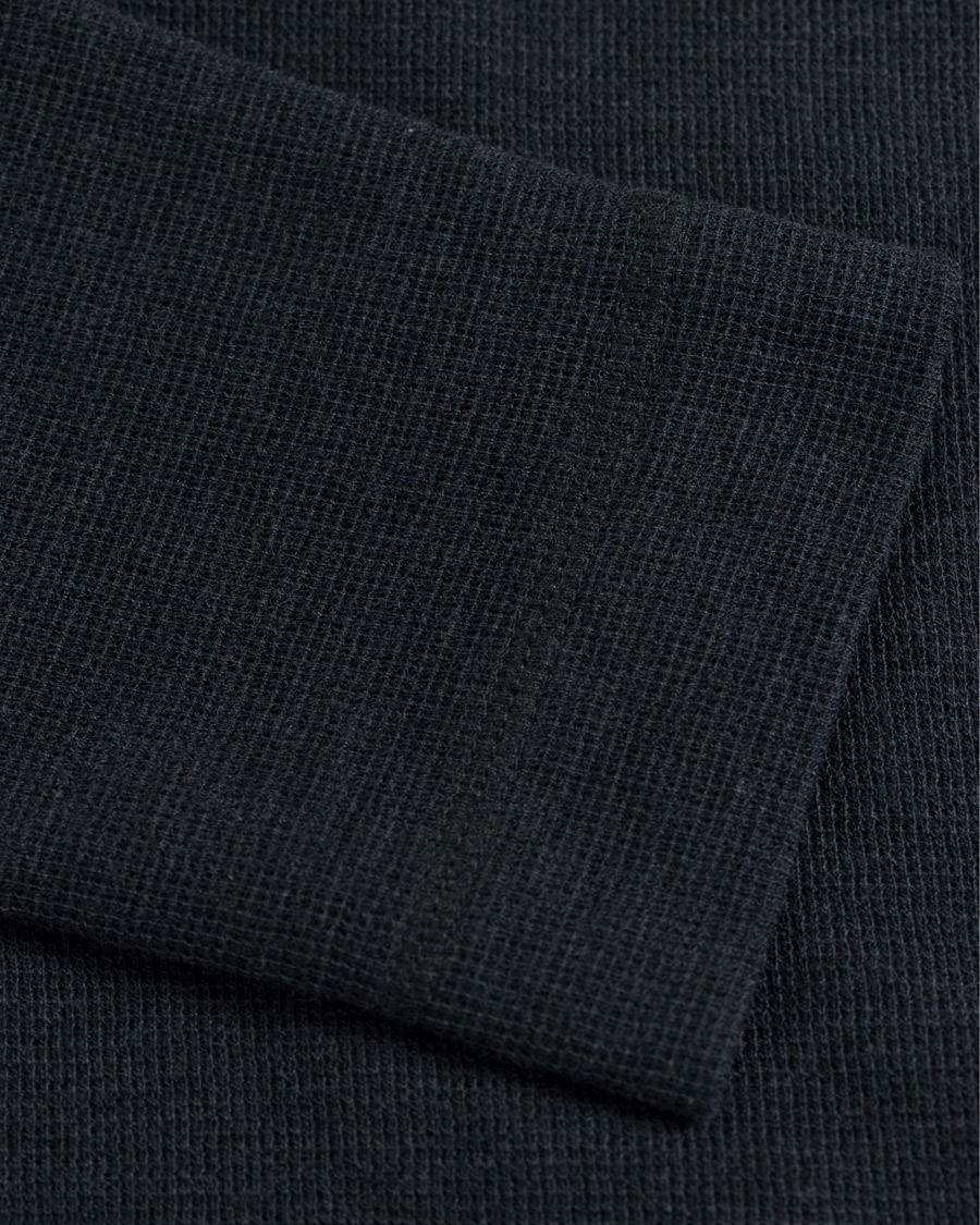Herre | Trøjer | BOSS ORANGE | BOSS Casual Trix Fine Heather Waffle Henley Navy