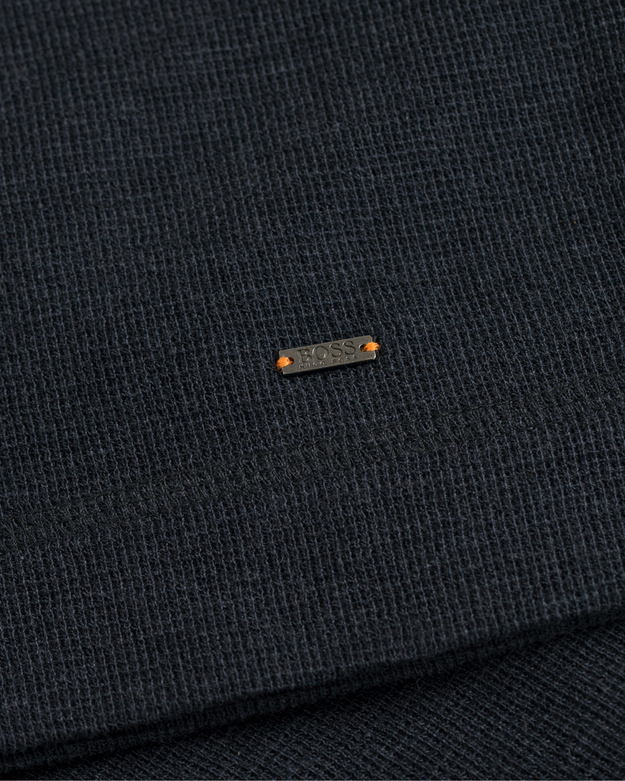 Herre | Trøjer | BOSS ORANGE | BOSS Casual Trix Fine Heather Waffle Henley Navy