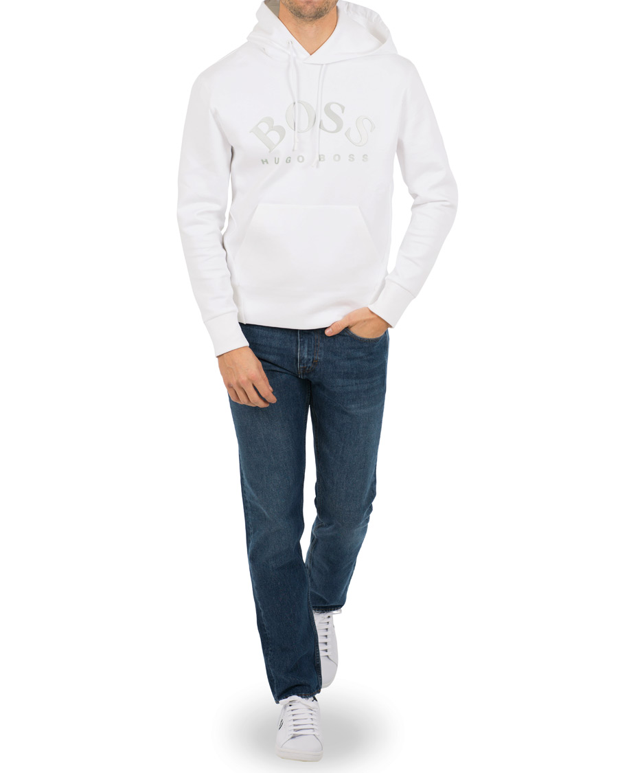 Herre | Trøjer | BOSS GREEN | BOSS Athleisure Sly Hooded Sweatshirt Training White