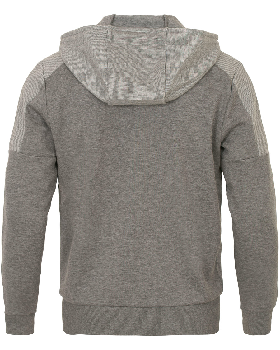 Herre | Trøjer | BOSS GREEN | BOSS Athleisure Saggy Full Zip Hoodie Mid Grey Melange