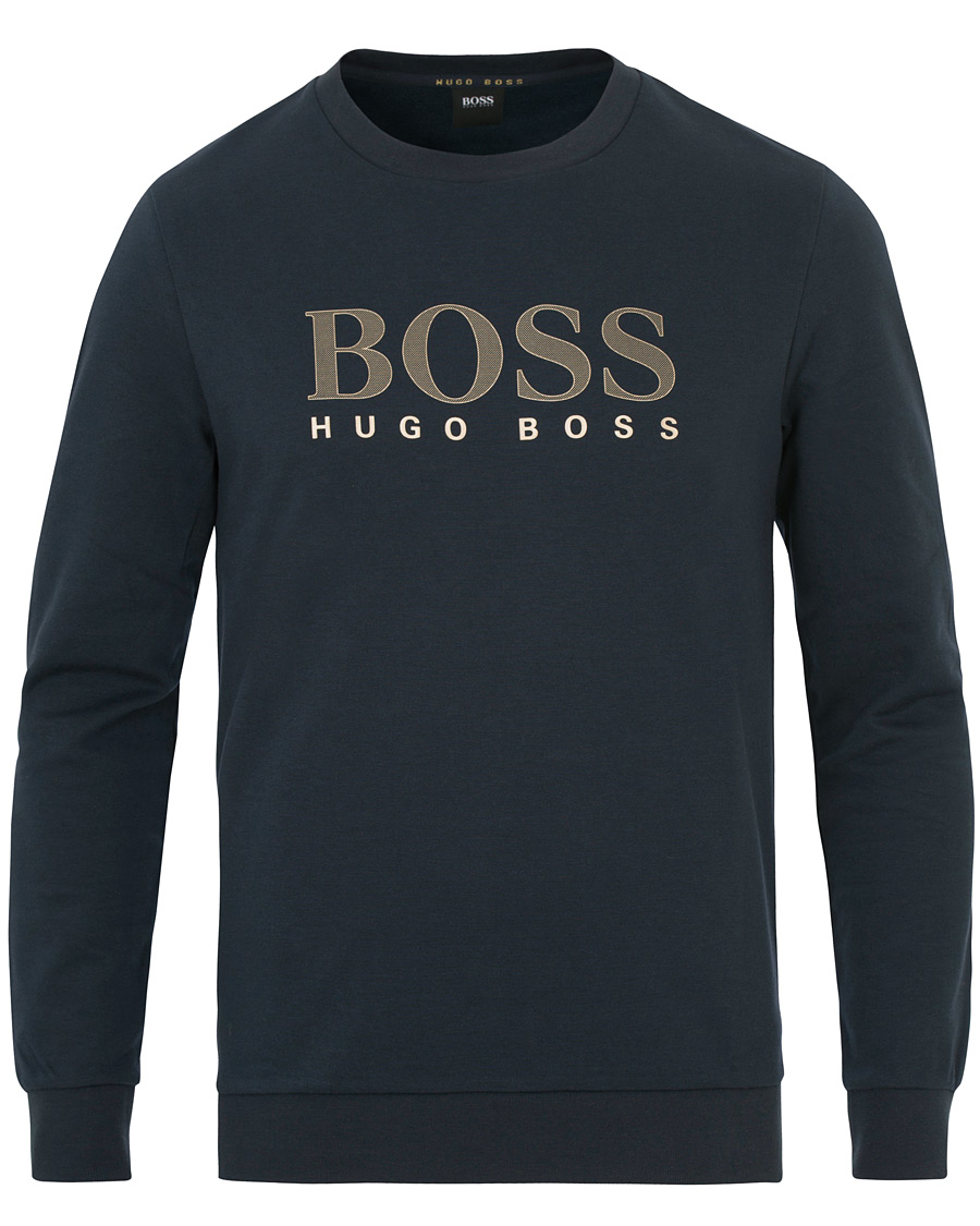 Herre | Trøjer | BOSS BLACK | BOSS Tracksuit Logo Sweatshirt Navy