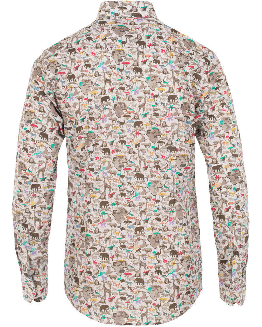 Herre | Skjorter | Eton | Slim Fit Printed Animals Shirt White