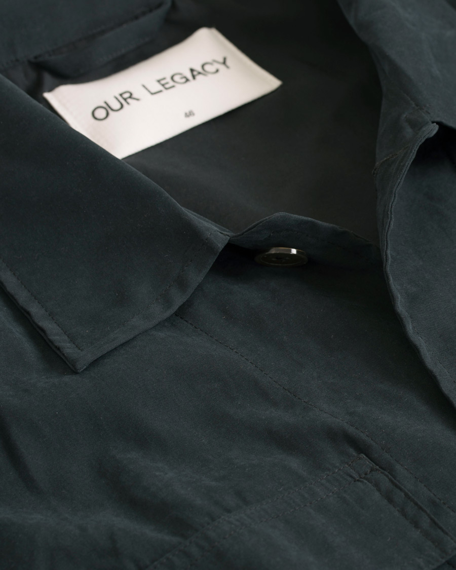 Herre | Skjorter | Our Legacy | Casual Military Shirt Black Tech Cupro