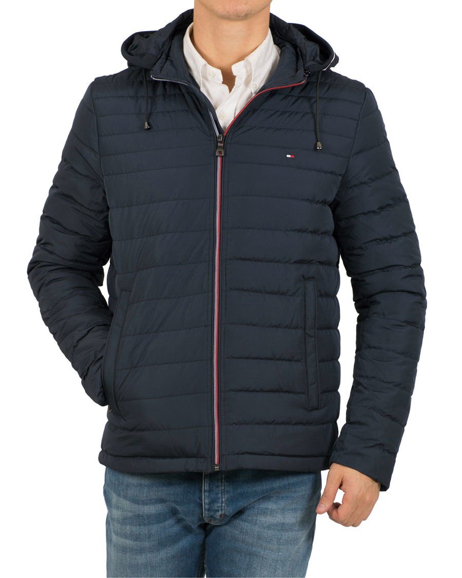 Harden korruption Civic Tommy Hilfiger Lathan Detach Hooded Down Jacket Sky Captain - CareOfCarl.dk