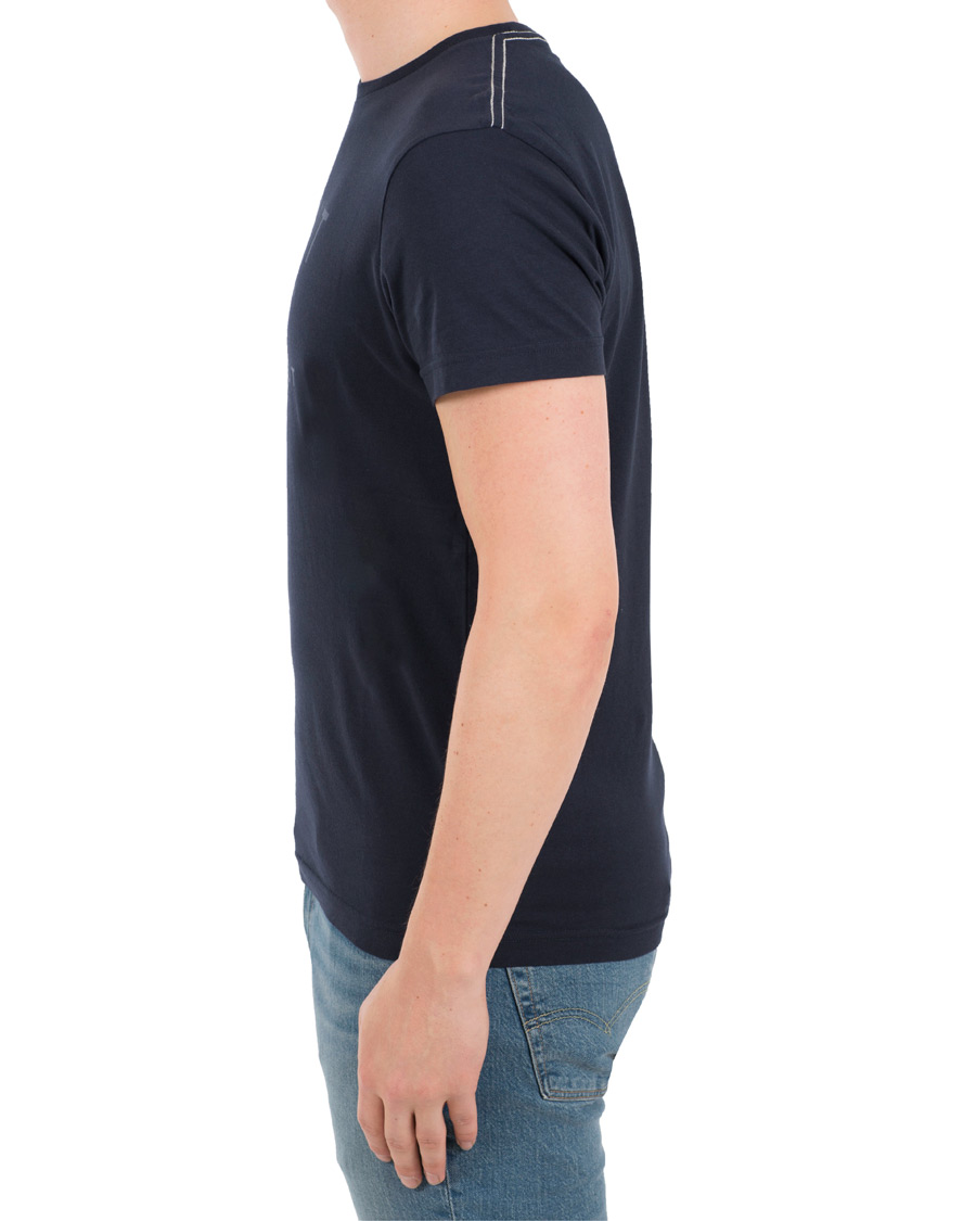 Herre | T-Shirts | GANT | New Haven Crew Neck Tee Evening Blue
