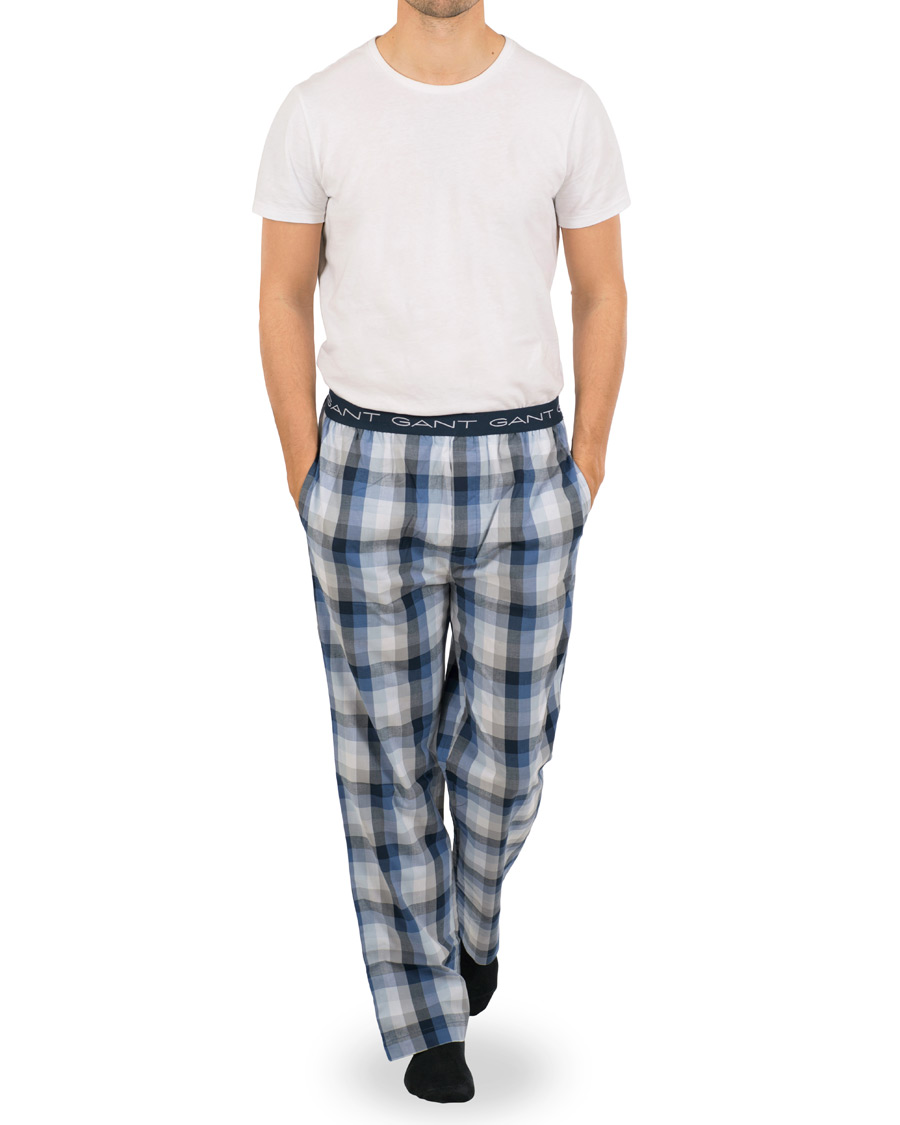 Herre | Undertøj | GANT | Block Check Pyjama Pants Blue Oean