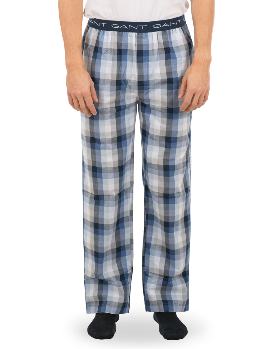 Herre | Undertøj | GANT | Block Check Pyjama Pants Blue Oean
