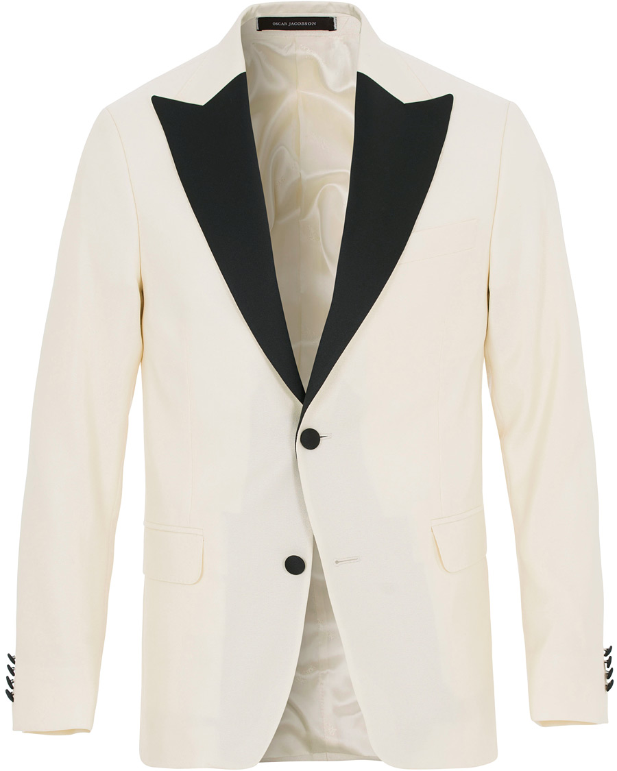 Herre | Blazere & jakker | Oscar Jacobson | Elder Peak Lapel Tuxedo Blazer White