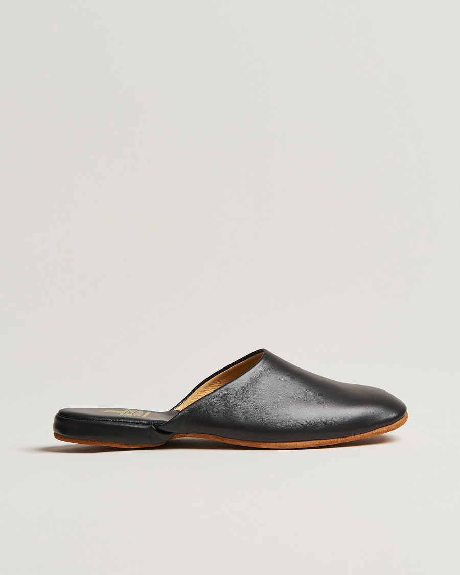 Fritagelse Identitet halv otte Crockett & Jones Mule Calf Home Slipper Black - CareOfCarl.dk