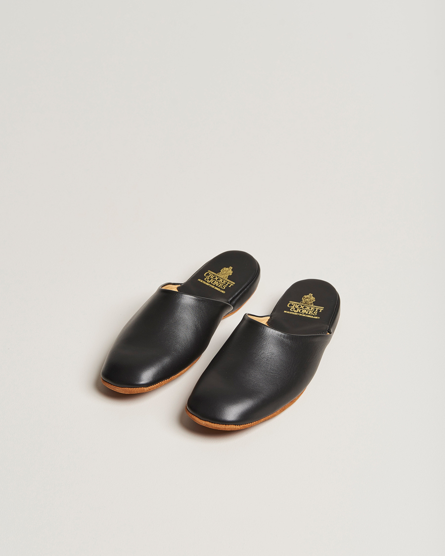 Herre | Afdelinger | Crockett & Jones | Mule Calf Home Slipper Black