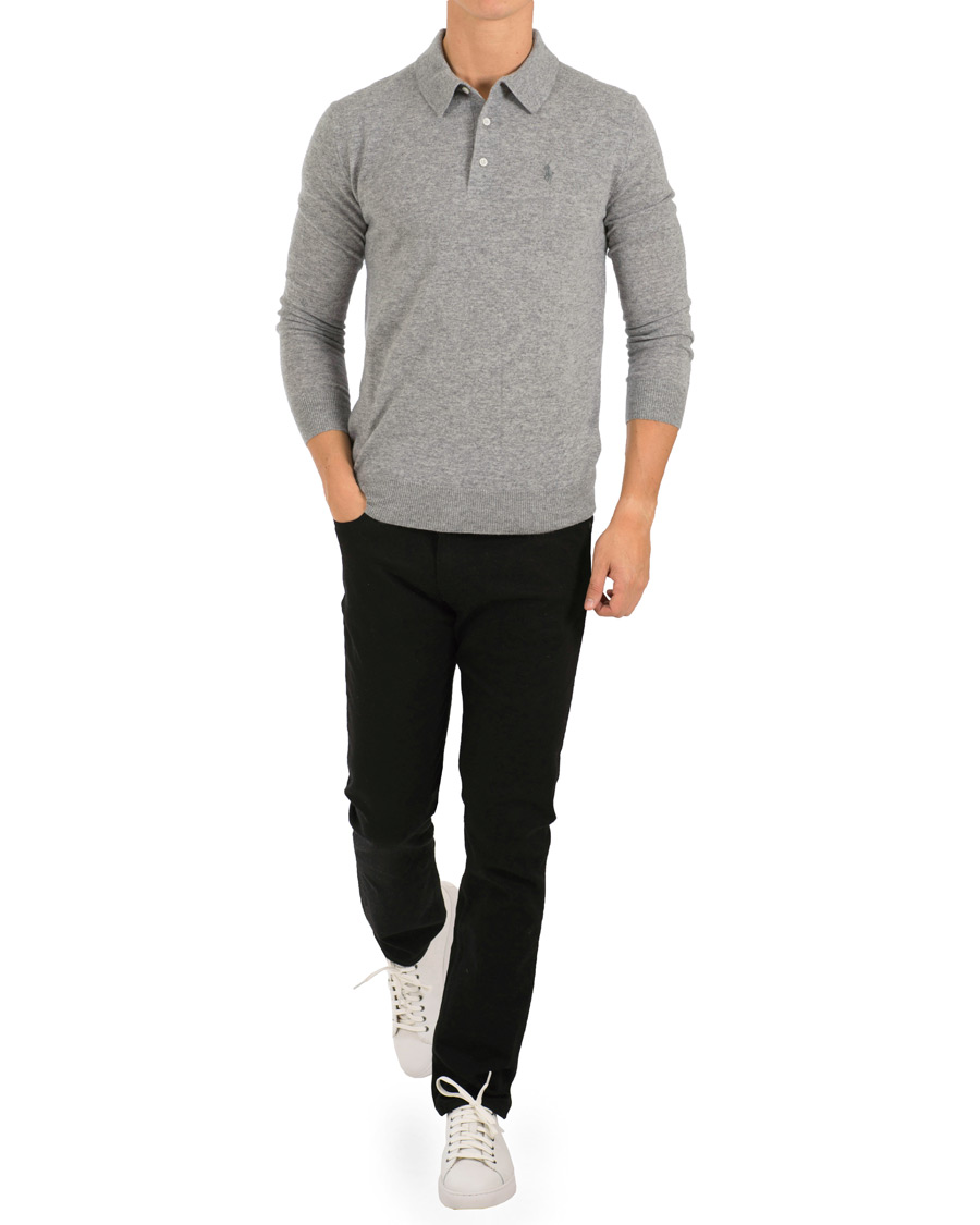 Herre | Trøjer | Polo Ralph Lauren | Cashmere Button Pullover Grey Heather