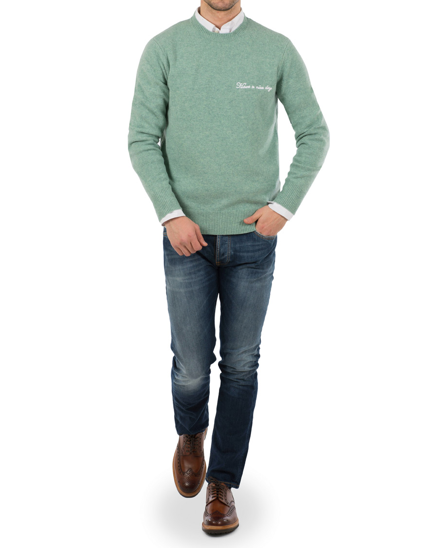 Herre | Trøjer | rag & bone | Victor Lambswool Crew Sea Foam Green