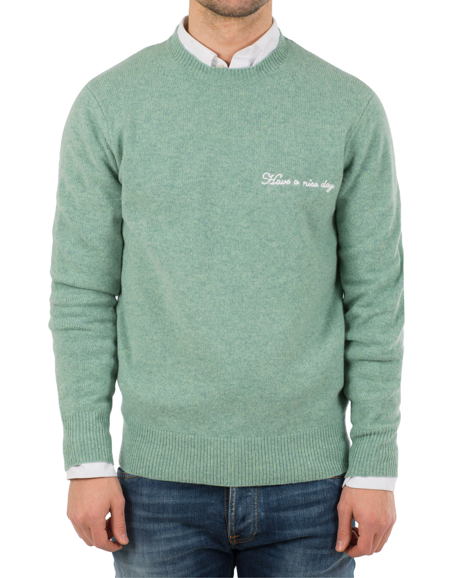 Herre | Trøjer | rag & bone | Victor Lambswool Crew Sea Foam Green