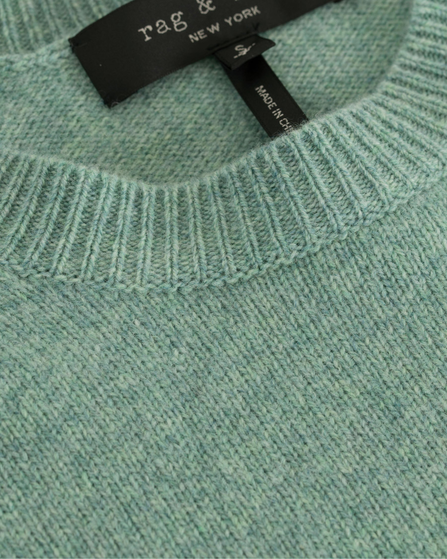 Herre | Trøjer | rag & bone | Victor Lambswool Crew Sea Foam Green