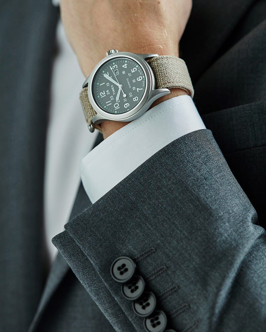 Herre | Timex Allied Stone Washed Cotton Dark Green | Timex | Allied Stone Washed Cotton Dark Green