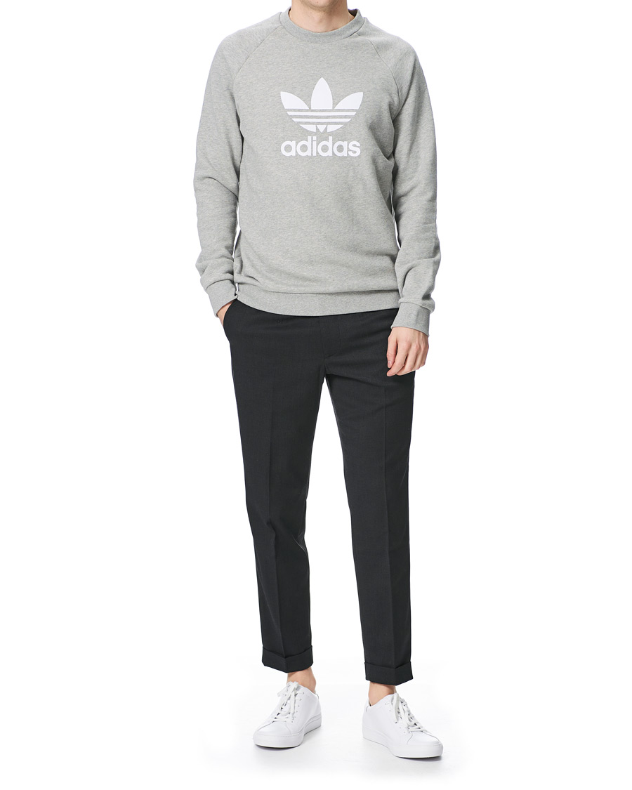 Herre | Trøjer | adidas Originals | Trefoil Crew Neck Sweatshirt Grey Melange