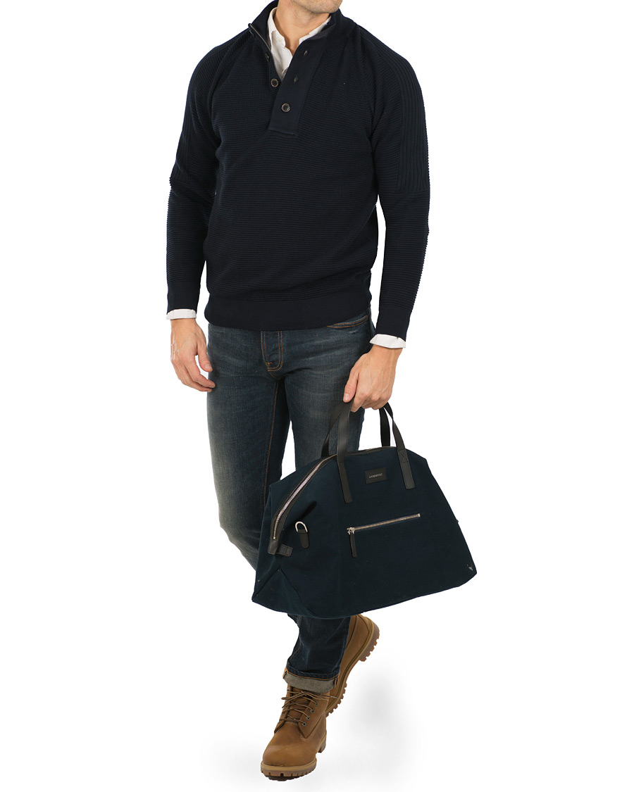 Herre | Tasker | Sandqvist | Holly Grand Organic Cotton Canvas Weekendbag Blue