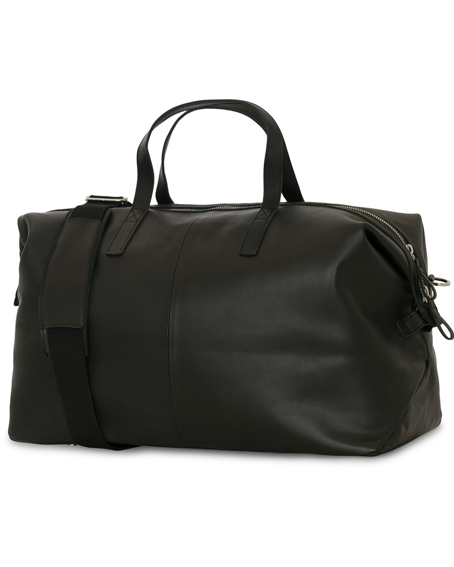 Herre | Tasker | Sandqvist | Holly Vegetable Tanned Leather Weekendbag Black